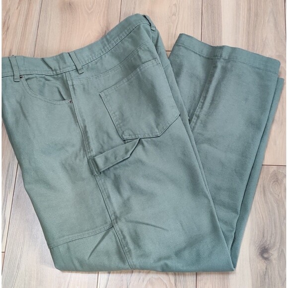 Vtg‎ No Boundaries Pants Men's 38X31 Green Double Knee Workwear Baggy Skater Y2K - Picture 6 of 13